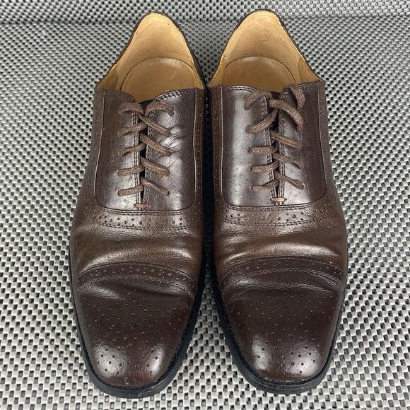 Salvatore Ferragamo Tramezza  Dress Shoes Mens 42 Brown Leather Made In Italy main image 7